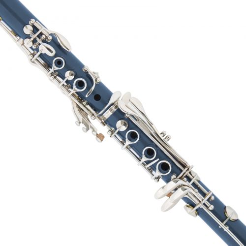  Mendini by Cecilio MCT-BL Blue ABS Bb Clarinet w1 Year Warranty, Stand, Tuner, 10 Reeds, Pocketbook, Mouthpiece, Case, B Flat