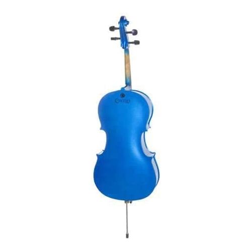  Mendini By Cecilio Cello - Musical Instrument For Kids & Adults - Cellos Kit w/Bow, Stand, Bag - Stringed Music Instruments For Students (Full Size, Blue)