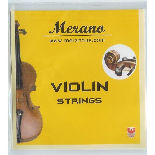  Merano MVE10WT-A 44 Full Size Ebony Fitted Electric Silent Violin with Case and Bow, Rosin, Extra Strings, White