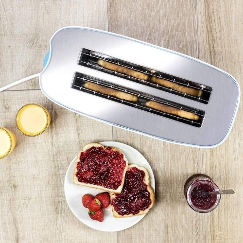  Cecotec Toast&Taste 2L Toaster. 7 Leistungsstufen, 4 Toasts, 3 Funktionen (Toasten, Aufwarmen, Auftauen), Inkl. Broetchenaufsatz, Kruemelschublade, 1350 W.