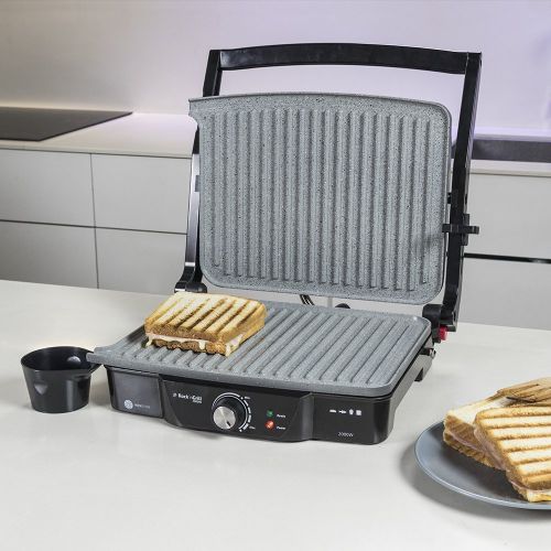  Panini Grill, Electric Grill, Iron and Toasted Sandwich Maker Stone-Coated Rock Stone. 2000W and Finish 29,7x 23.5cm, 180° and Grill 2000Cecotec.