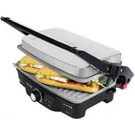 Panini Grill, Electric Grill, Iron and Toasted Sandwich Maker Stone-Coated Rock Slate, 1500Watts, 28.7x 17cm Opening 180° Rock 1500Cecotec.