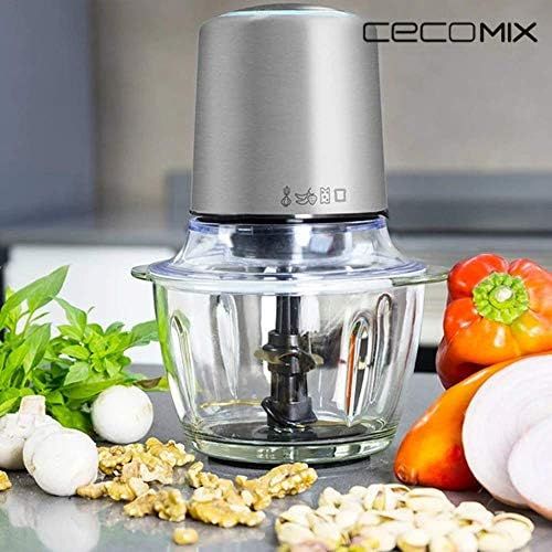  [아마존베스트]Cecotec TitanGlass 1000 Electric Mincer Multi-function (crushing, grinding, powdering, crushing), removable titanium coated blades, 1 litre capacity, durable glass, 1000W