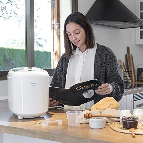  [아마존베스트]Cecotec Bread&Co 1000 Delicious Bread Maker 19 Programmes, 1 kg, 15 Hours Programmable, Dishwasher Safe, Recipe Book