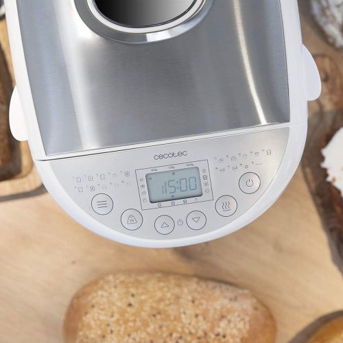  [아마존베스트]Cecotec Bread&Co 1000 Delicious Bread Maker 19 Programmes, 1 kg, 15 Hours Programmable, Dishwasher Safe, Recipe Book