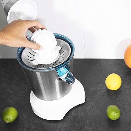  [아마존베스트]Cecotec Electric juicer citrus arm for 160W power Includes filter adjustable pulp, stainless steel filter and two removable incense cones Citrus Adjust 160 (black), 600W, White