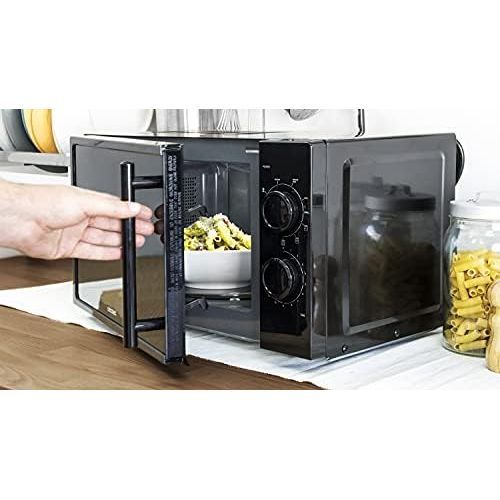  [아마존베스트]Cecotec Microwave with grill in black, capacity: 20 L, 700 W, 900 W grill, 9 levels of operation, timer 30 min, defrosting mode, black