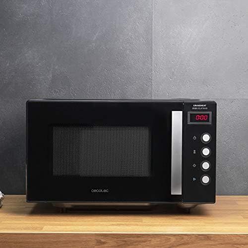  [아마존베스트]Cecotec GrandHeat 2000 Flat Bed Plate Microwave (Black)