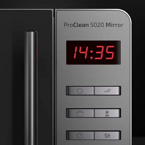  [아마존베스트]Cecotec Pro Clean 5020 Mirror Mikrowelle 700 W 20 L Polierte Full Silver Frontspiegeltuer 3 D Wave Ready 2 Clean LCD 60 Min Garzeit Timer 8 Programme Auftaufunktion 5 Stufen Edelsta