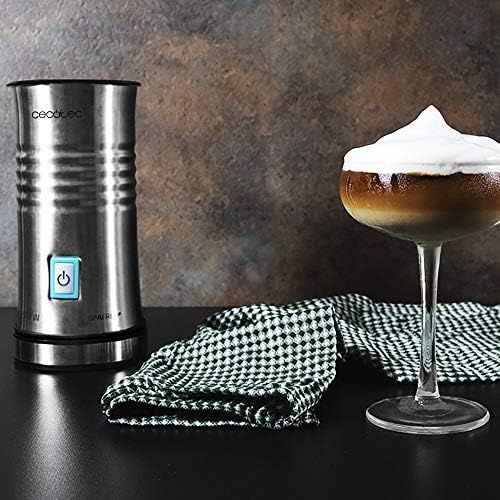  [아마존베스트]Cecotec Power Moca Spume Milk Frother Capacity: 400ml, dishwasher safe, suitable for all types of milk, cold froth, hot warming and chocolate, base 360oC, 650W., 4000, brown