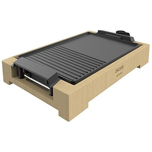  Cecotec Tasty & Grill 2000 Bamboo Electric Grill and Hob 2000 W Bamboo Frame Adjustable Thermostat Mixed Surface Dishwasher Safe