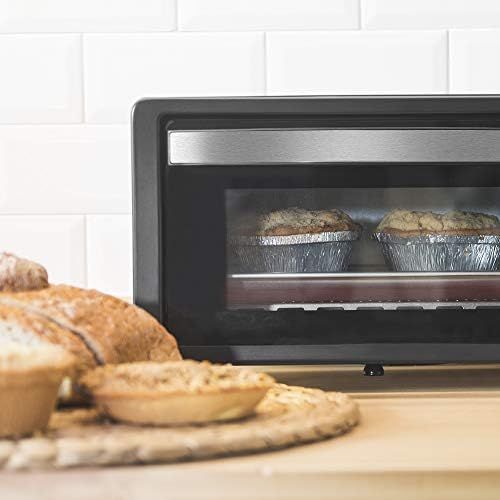  [아마존베스트]Cecotec Table Fan Oven Bake & Toast - Capacity of 10 Litres, 1000 W, Temperature up to 230ºC and Timer up to 60 Minutes, Perfect for Paninis and Pastries, Includes Crumb Drawer (Bl