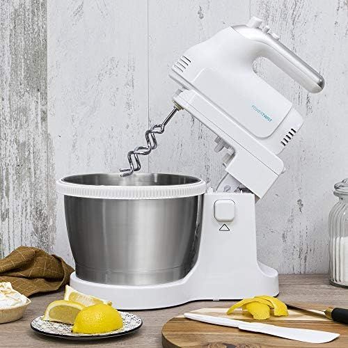  Cecotec PowerTwist 500 Steel Stand Mixer Power of 500 W, 5 Speeds Including Turbo, 3 Accessories, 3.5 L, Stainless Steel Bowl