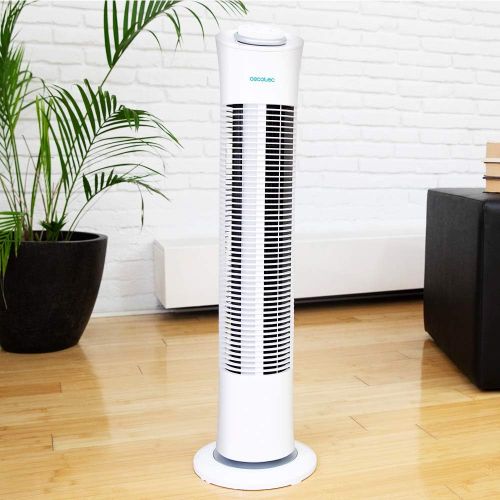  Cecotec EnergySilence 6090 Skyline Tower Fan 45 W 76 cm Height Oscillating Copper Motor 3 Gang 2 Hour Timer White