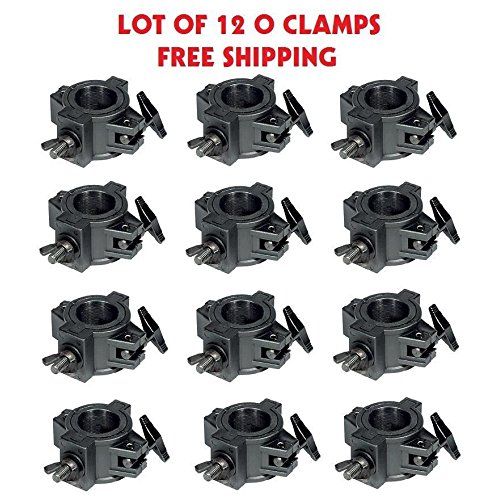 Cedarslink O-Clamp 12 Pack DJ Lighting Clamp to Mount Light to 1.5 - 2 Trussing and Pipe