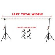 Cedarslink 18 ft. Crank Up Silver Triangle Truss Light Stand System DJ Lighting Trussing