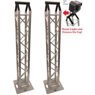Cedarslink (2) DJ Lighting Aluminum Truss Light Weight Dual 6.56 ft Totem System+Toppers. 12x12 Trussing! 7.2 ft. Total Height With Toppers!
