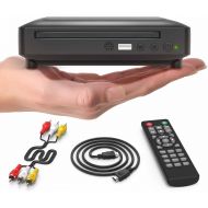 [아마존베스트]Ceihoit Mini DVD Player, DVD CD/Disc Player for TV with HDMI/AV Output, HDMI/AV Cables Included, HD 1080P Supported Built-in PAL/NTSC System USB Input