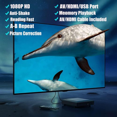  [아마존베스트]Ceihoit Mini DVD Player, DVD CD/Disc Player for TV with HDMI/AV Output, HDMI/AV Cables Included, HD 1080P Supported Built-in PAL/NTSC System USB Input