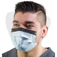 CeilBlue Disposable Procedure Face Mask Eye Shield Earloops Blue 120mm HG