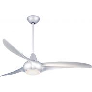 Minka-Aire F844-SL Protruding Mount, 3 Silver Blades Ceiling fan with 65 watts light, Silver