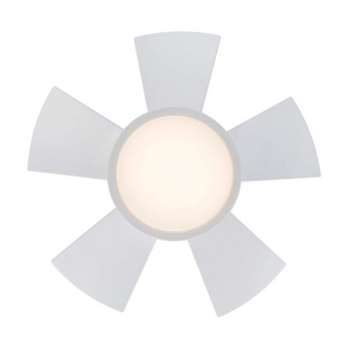  Modern Forms FH-W1802-26L-MW Vox 26 Five Blade IndoorOutdoor Smart Fan with 6-Speed DC Motor and LED Light, Matte White Finish. With IOSAndroid App