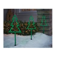 Celebrations 23065-71 LED Christmas Tree Pathway Markers, Plastic, Green, 20