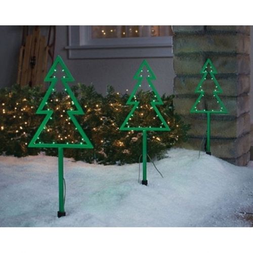  Celebrations 23065-71 LED Christmas Tree Pathway Markers, Plastic, Green, 20