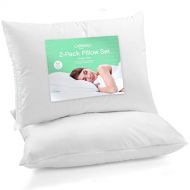 Bed Pillows by Celeep (2 Pack) - Pillow Set Queen Size - Hotel Quality Sleeping Pillows for Side, Stomach and Back Sleepers - Microfiber Filling - Soft and Supportive (Queen)