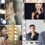 Celendi Mirror Lights DIY 10LED Dimmable Vanity Mirror Lights Kit Bulbs for Makeup Hollywood Mirror