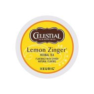 Celestial Seasonings Lemon Zinger Herbal Tea, Single-Serve Keurig K-Cup Pods, 72 Count