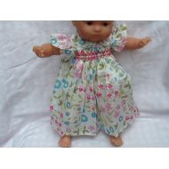 /CelestineBordeaux Liberty Mirabelle, dress has smocked doll 36 cm