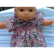 /CelestineBordeaux Liberty anjo romper has smocking doll 36 cm