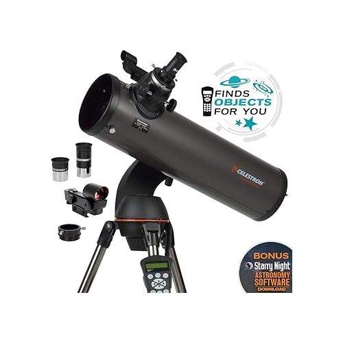 셀레스트론 Celestron - NexStar 130SLT Computerized Telescope - Compact and Portable - Newtonian Reflector Optical Design - SkyAlign Technology - Computerized Hand Control - 130mm Aperture