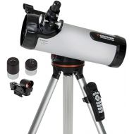 Celestron - 114LCM Computerized Newtonian Telescope - Telescopes for Beginners - 2 Eyepieces - Full-Height Tripod - Motorized Altazimuth Mount - Large 114mm Newtonian Reflector