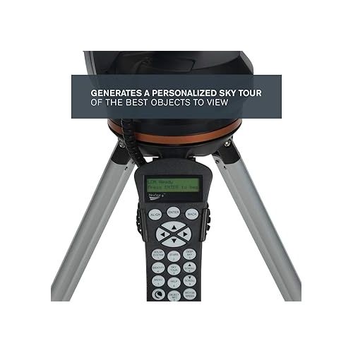 셀레스트론 Celestron - 114LCM Computerized Newtonian Telescope - Telescopes for Beginners - 2 Eyepieces - Full-Height Tripod - Motorized Altazimuth Mount - Large 114mm Newtonian Reflector