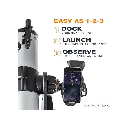 셀레스트론 Celestron - StarSense Explorer 114mm Tabletop Dobsonian Smartphone App-Enabled Telescope - Works with StarSense App to Help You Find Nebulae, Planets & More - iPhone/Android Compatible