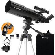 Celestron - 80mm Travel Scope - Portable Refractor Telescope - Fully-Coated Glass Optics - Ideal Telescope for Beginners - Bonus Astronomy Software Package - Digiscoping Smartphone Adapter