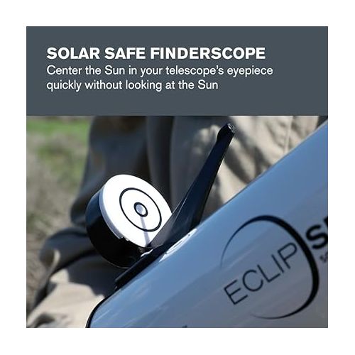 셀레스트론 Celestron - EclipSmart Safe Solar Eclipse Telescope - 50MM Refractor - Meets ISO 12312-2:2015(E) Standards - Observe Solar Eclipses & Sunspots - Permanently Attached Solar Safe Filter & Finderscope