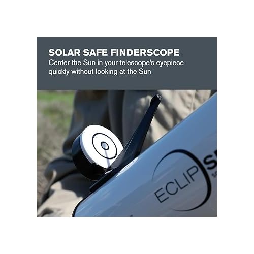 셀레스트론 Celestron - EclipSmart Safe Solar Eclipse Telescope - 50MM Refractor - Meets ISO 12312-2:2015(E) Standards - Observe Solar Eclipses & Sunspots - Permanently Attached Solar Safe Filter & Finderscope