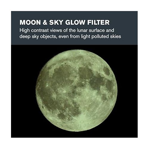 셀레스트론 Celestron - Telescope Moon Filter - Eyepiece Accessory - Reduces Moon Glare and Enhances Lunar Crater Details - Great for Full Moon Observing - Works with Any Telescope That Accepts 1.25