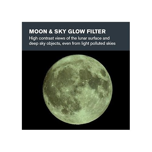 셀레스트론 Celestron - Telescope Moon Filter - Eyepiece Accessory - Reduces Moon Glare and Enhances Lunar Crater Details - Great for Full Moon Observing - Works with Any Telescope That Accepts 1.25