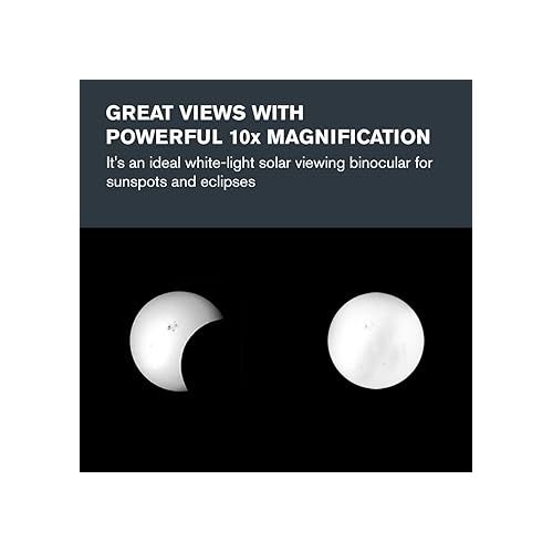 셀레스트론 Celestron - EclipSmart Safe Solar Eclipse Binoculars - Full-Size 10x42MM Solar Binoculars - Exclusive Solar Binocular - Crystal Clear Views of The Sun, Solar Eclipses, Transits & Sunspots - Black