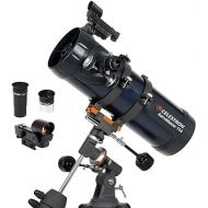 Celestron - AstroMaster 114EQ Newtonian Telescope - Reflector Telescope for Beginners - Fully-Coated Glass Optics - Adjustable-Height Tripod - Bonus Astronomy Software Package