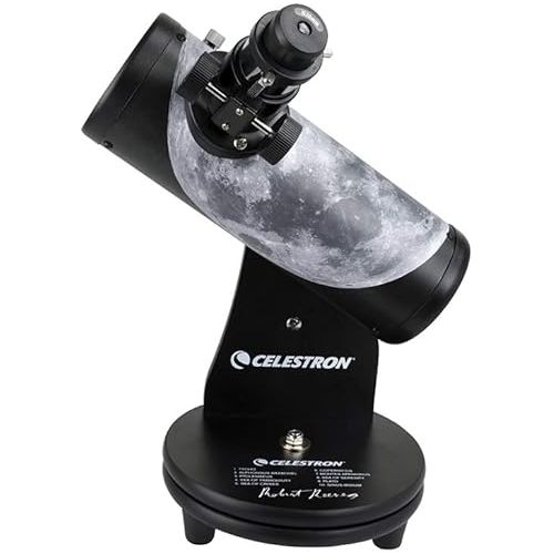 셀레스트론 Celestron - 76mm Signature Series FirstScope - Compact and Portable Tabletop Dobsonian Telescope - Ideal Telescope for Beginners - Features Custom Moon Map Wrap - BONUS Astronomy Software Package