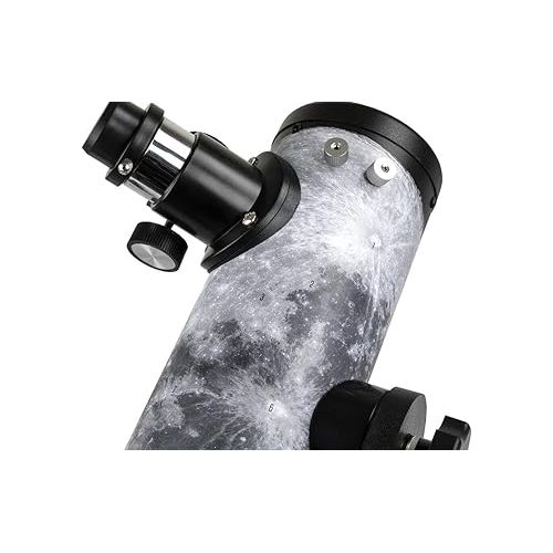 셀레스트론 Celestron - 76mm Signature Series FirstScope - Compact and Portable Tabletop Dobsonian Telescope - Ideal Telescope for Beginners - Features Custom Moon Map Wrap - BONUS Astronomy Software Package