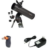 Celestron Telescope Bundle with Accessories - Computerized 130SLT Telescope, SkyPortal WiFi Control, and AC Power Adapter