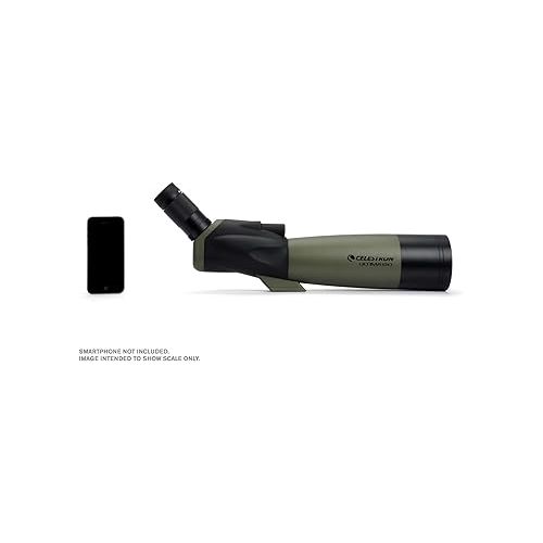 셀레스트론 Celestron - Ultima 80 Angled Spotting Scope - 20-60x Zoom Eyepiece - Multi-Coated Optics for Bird Watching, Wildlife, Scenery and Hunting - Waterproof and Fogproof - Includes Soft Carrying Case