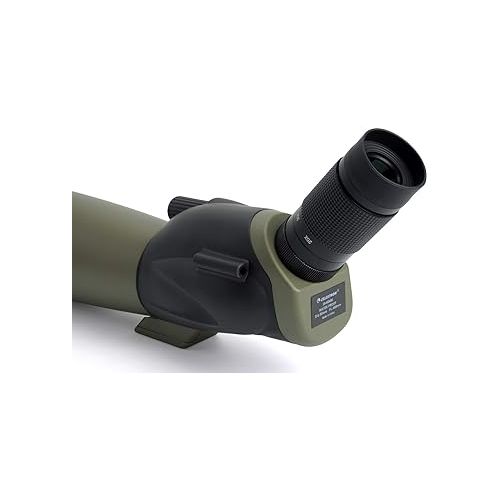 셀레스트론 Celestron - Ultima 80 Angled Spotting Scope - 20-60x Zoom Eyepiece - Multi-Coated Optics for Bird Watching, Wildlife, Scenery and Hunting - Waterproof and Fogproof - Includes Soft Carrying Case