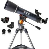 Celestron - AstroMaster 102AZ Refractor Telescope - Refractor Telescope for Beginners - Fully-Coated Glass Optics - Adjustable-Height Tripod - BONUS Astronomy Software Package